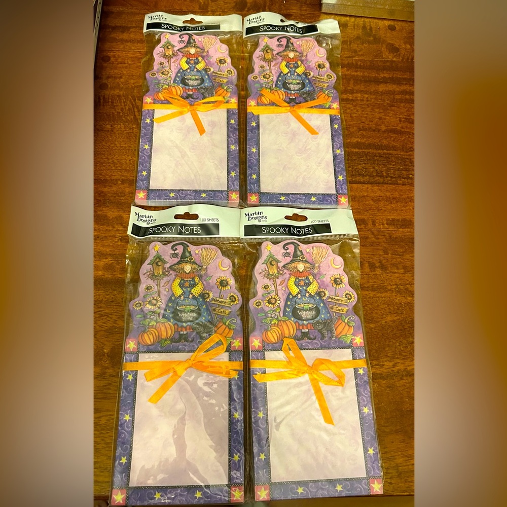 Martin Design Set of 4 “Spooky Notes” Note Pads